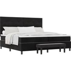 Senge & Madrasser vidaXL Box Spring Seng Madras Bænk 200x200 cm Fløjl Kontinentalseng
