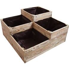 Carrelli per Piante Cemonjardin Carré Potager 4 Bacs Bois Pin Traité