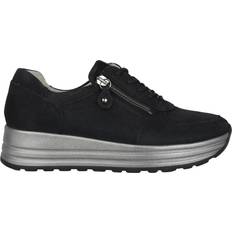 Waldläufer Skor Waldläufer Bred Passform Dam Sneaker - Svart
