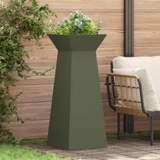 Indoor Plant Stands vidaXL Plant Stand Olive Green Metal 40 x 40 x 101 cm