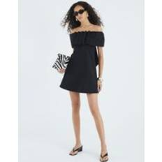 River Island Premium Bow Mini Bardot Dress - Black