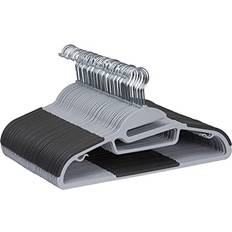 Amazon Basics Rubber Coated Plastic Hangers 50-Pack Grey Hanger