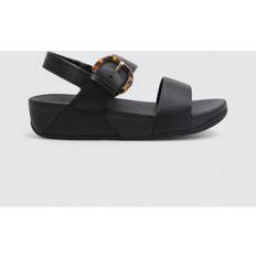 Fitflop Sandaler Fitflop Lulu Resin Buckle Leather Back Strap Sandals - Black