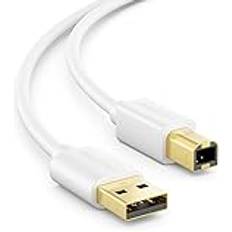 DeleyCON 2m USB 2.0 Datakabel Skrivarkabel Skannerkabel