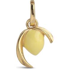 ENAMEL Copenhagen Silver Berlocker & Hängen ENAMEL Copenhagen Charm Lively Lemon Forgyldt Sølv Med Emalje