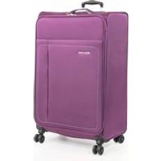 Pierre Cardin Soft Shell Wheeled Hold Suitcase Lightweight Long Haul Luggage Large