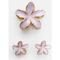 Hair Clips Stradivarius Pack of 3 Floral Hair Clips Lilac