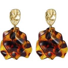 Bud to rose Örhängen Bud to rose Paloma Small Earring Leo Gold - Svart