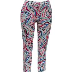 Alberto Damen Hosen Multicolor Baumwolle Gemustert - Multicolor