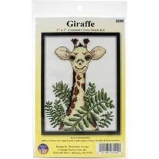 Yarn & Needlework Supplies Design Works CrossStitch Kit 5x7 Giraffe