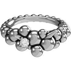 Ring Med Spetsiga Pärlor Och Diamant - Gray