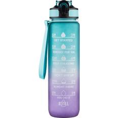 Beauty Rebels Motivational Water Bottle 1 L Stardust Green Vattenflaska