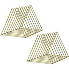 Gold Newspaper Racks Canora Grey Metal Free Standing Magazine 18.5cm H x 18cm W x 26cm D Newspaper Rack