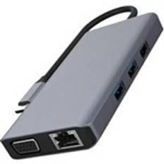 Akashi USB-C Hub 3x HDMI 1x VGA 1x Ethernet