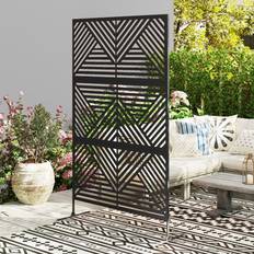 Steel Screenings OutSunny Decorative Outdoor Divider Privacy Panel 198 x 45 x 122 cm