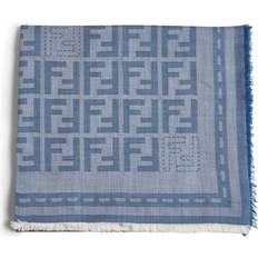 Écharpes Fendi Ff Wool Scarf Light Blue Shawl