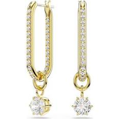 Swarovski Guldbelagt Øreringe Swarovski Constella Drop Ohrhänger Rundschliff Weiß