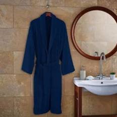 Natural Sleepwear Martex Cotton Terry Towelling Navy Robe - Navy