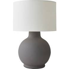 ValueLights Blair Natural Linen Shade Hand Finished Ceramic LED 51 x 35 x 35 cm Table Lamp