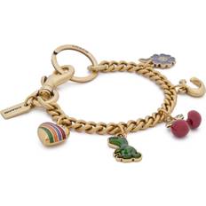Coach Keychains Coach Motif Gold Plated Bag Charm - Multi