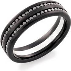 Men - Platinum Rings Beaverbrooks Platinum and Zirconium Diamond 6mm Men’s Wedding Ring