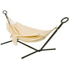 Ivory Outdoor Garden Double Hammock with Steel Stand