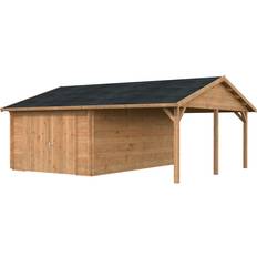 Garagen Palmako Garage Roger 19 0 16 2 m² Holztor Hellbraun (Gebäudefläche )