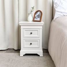 Brass Bedside Tables Melody Maison Ivory Two Drawer Bedside Table