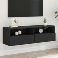 Black Wall Cabinets Berkfield Home Black TV 100x30x30 cm Wall Cabinet
