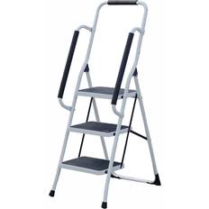 Gr8 Home 3 Step Ladder Folding Stool With Handrail