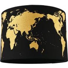 Gold Lamp Parts Happy Homewares Modern Shiny Gold Foil World Map Lamp 10 Inches Shade