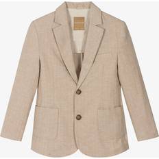 Cotton Blazers Children's Clothing Mayoral Nukutavake Boys Beige Cotton Linen Blazer