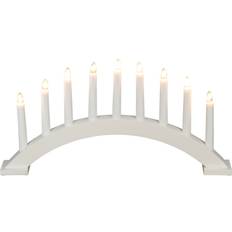 Vita Adventsljusstakar Konstsmide 3938-210 Vit 9 Ljus Adventsljusstake