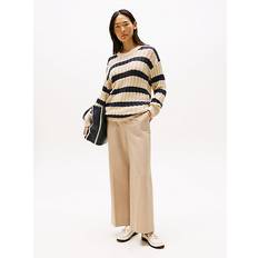 Tommy Hilfiger Dame Bukser Tommy Hilfiger Bukser Med Fals - Sand