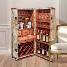 Liquor Cabinets Design Toscano Italian-Style World Map Cocktail Bar Steamer Liquor Cabinet