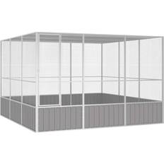 Fågelbur vidaXL Fågelbur Grå 302.5x324.5x211.5 cm Galvaniserat Stål
