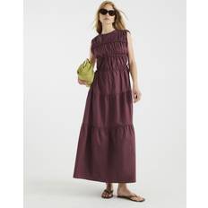 River Island Drawstring Tiered Maxi Dress - Purple