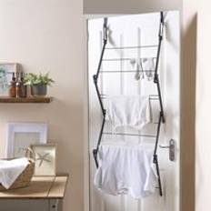 Over Door Clothes Airer Utility Caravan Towel - Black
