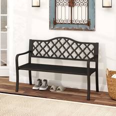 128cm Patio Slatted Metal