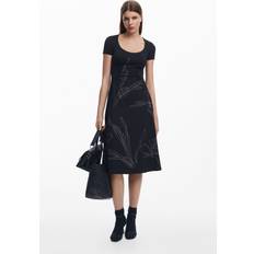 Desigual Dame Kjoler Desigual Kjole - Sort/Hvid