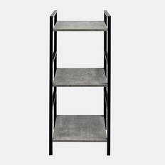Grey Shelving Systems OHS 3 Tier Living Room Storage Organiser Shelving System