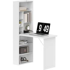 White Writing Desks Homcom Convertible With Whiteboard Workstation Writing Desk