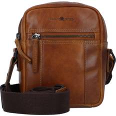 Schoudertassen Greenburry Umhängetasche Leder Newport - Caramel