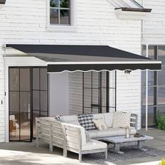 Black Awnings OutSunny Garden Sun Shade Canopy 0 x 200 x 250 cm