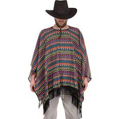 Brandsseller Poncho Mexiko Fransutklädnad Kappa - Flerfärgad