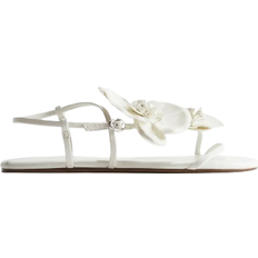 H&M Appliquéd Strappy Sandals - White