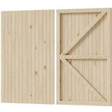 Living and Home Flat Top Wooden Garden Gate 105x180 cm