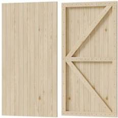 Wooden garden gates Living and Home Flat Top Wooden Garden Gate 90x180 cm