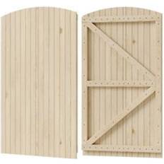 Wooden garden gates Living and Home Arch Top Wooden Garden Gate 99x180 cm