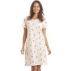 Camille Nightgowns Camille Polar Bear Print Cotton Summer Nightshirt - Ivory
